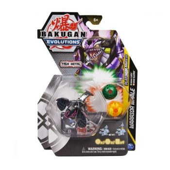 Set 3 figurine Bakugan Evolutions Platinum Power Up, Warrior Whale, Furv, Sledge, Multicolor, 7 cm