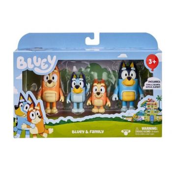 Set 4 figurine Bluey - Bluey & Family