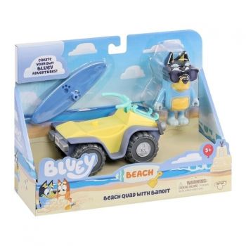 Set de joaca Bluey - Beach vehicle, cu figurina inclusa