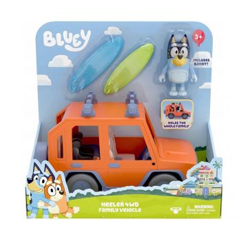 Set de joaca Bluey - Masina familiei, cu figurina inclusa