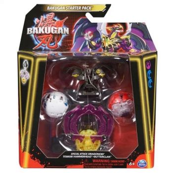 Set Figurine Bakugan Special Attack Dragonoid, Titanium Hammerhead, Butterclaw