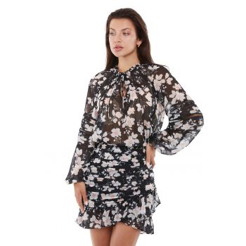 Bluza de sifon cu model floral