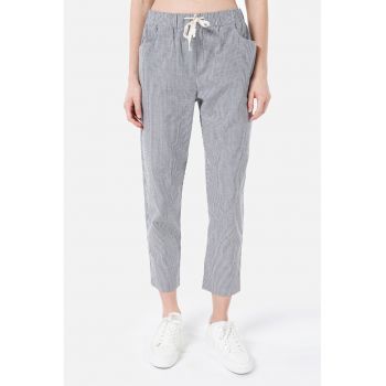 Pantaloni regular fit capri de bumbac