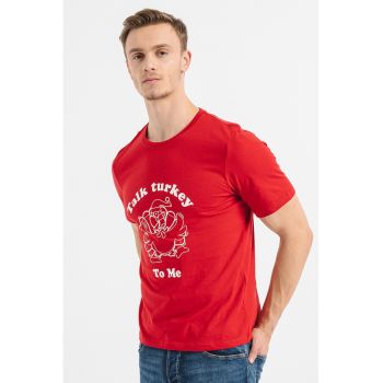 Tricou din bumbac cu tematica de Craciun