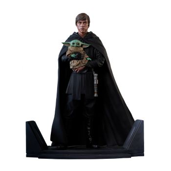 Diamond Star Wars Premier Collection The Mandalorian Luke Skywalker And Grogu 1 7 25cm