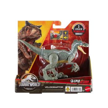 Dinozaurul Mattel Jurassic World Epic Attack Velociraptor (hnc11)