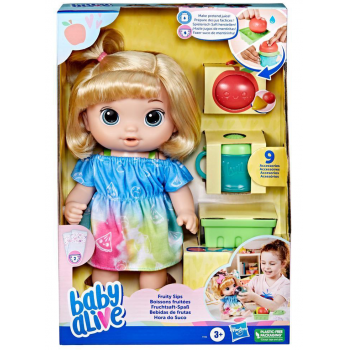 Papusa Baby Alive Fruity Sips Apple Blonde Hair (f7356)