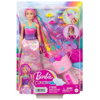 Papusa Barbie Dreamtopia Fantasy Hair With Braid And Twist Styling Rainbow Extensions (hnj06)