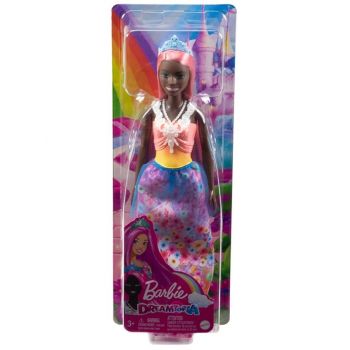 Papusa Barbie Dreamtopia Princess Dark Skin & Light-pink Hair (hgr14)