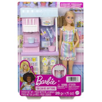 Papusa Barbie & Ice Cream Shopkeeper (hcn46)