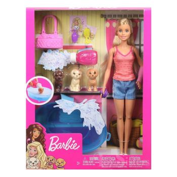 Papusa Barbie Puppy Bath Time (gdj37)