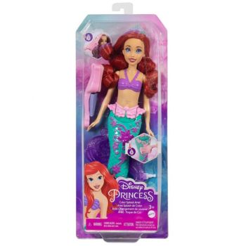 Papusa Disney Barbie Princess Color Splash Ariel Mermaid (hlw00)