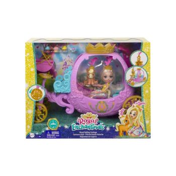 Papusa Royal Enchantimals & Rolling Carriage (gyj16)