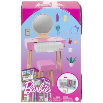 Set Barbie Furniture & Accessory Vanity Theme (hjv35)