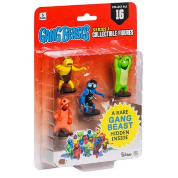 Set Gang Beasts Collectible 5 Pack Including 1 Rare Hidden Character S1 Random