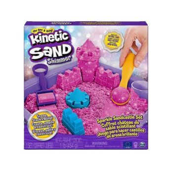 Set Plastilina Kinetic Sand Shimmer Sparkle Sandcastle (pink) (6063520)