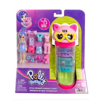 Set Polly Pocket Style Spinner Fashion Closet Cat (hkw07)