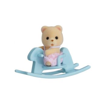 Sylvanian Families Baby Carry Case Bear On Rocking Horse 5199