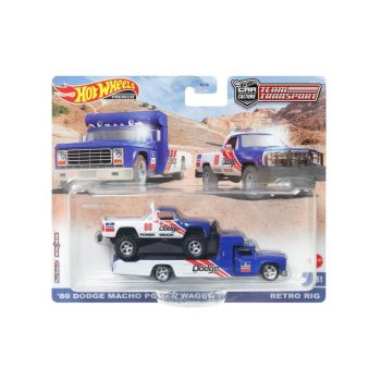 Hot Wheels Premium Car Culture Team Transport 80 Dodge Macho Power Wagon Retro Rig (hkf38)