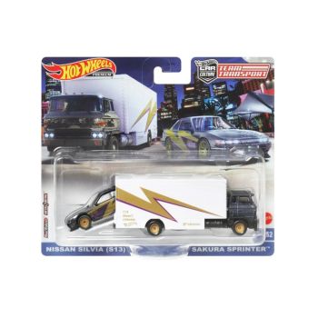 Hot Wheels Premium Car Culture Team Transport Nissan Silvia (s13) Sakura Sprinter (hkf41)