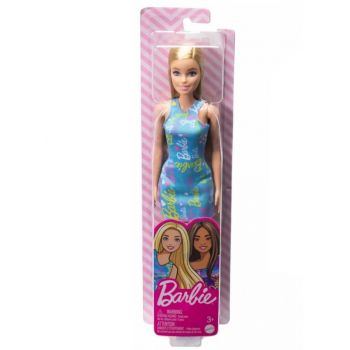 Papusa Barbie Blonde Blue Dress (hgm59)