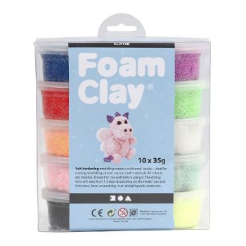 Set Plastilina Foam Clay Glitter (78890)