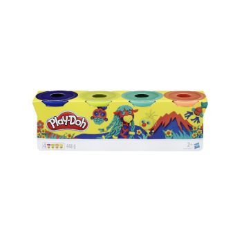 Set Plastilinahasbro Play-doh Wild Color Tubs (4) (e4867)