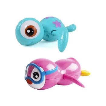 Magni Pull Up Bathing Animals Blue Turtle & Pink Penguin (3616/3618)