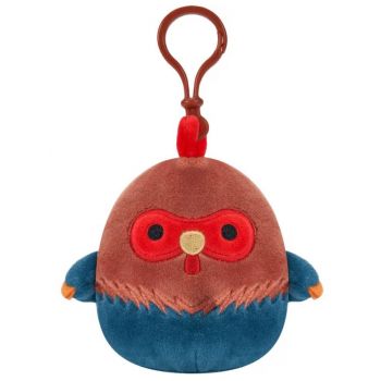 Plus Squishmallows Asst P15 Clip On Brown And Blue Rooster 9cm