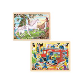 Puzzle Goki Unicorn & Firefighting 2x48pc (1240290/1240292)