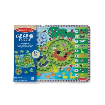 Puzzle Melissa And Doug Animal Chase I-spy Wooden Gear Puzzle (31004)