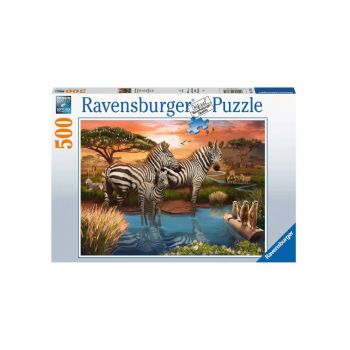 Puzzle Ravensburger Zebras In Sunset 500pc (10217376)