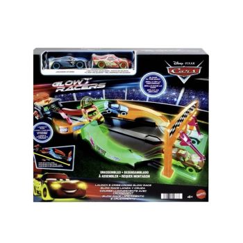 Disney Pixar Cars Glow Racers Launch & Criss-cross Glow Race Playset (hpd80)