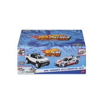 Hot Wheels Pull-back Speeders Gmc Hummer Ev Corvette C8.r (hpr94)