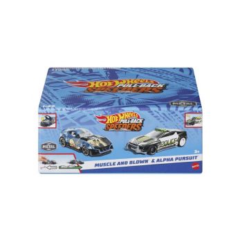 Hot Wheels: Pull-back Speeders Muscle And Blown Alpha Pursuit (hpr97)