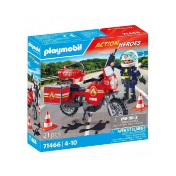 Playmobil Fire Motorcycle & Oil Spill Incident (71466)