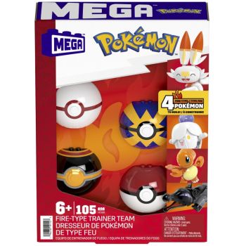 Pokemon Fire Type Trainer Team Mega Construction Set Htj06