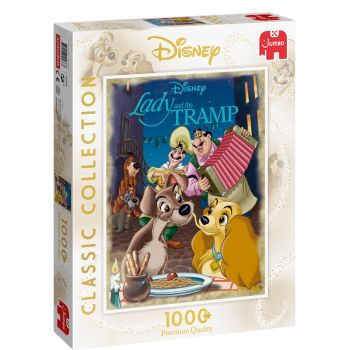 Puzzle Jumbo Disney Classic Collection Lady & The Tramp (1000pcs) (jum9486)