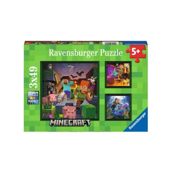 Puzzle Ravensburger Minecraft Biomes 3x49pc (10105621)