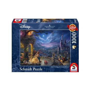 Puzzle Schmidt Thomas Kinkade Disney The Beauty And The Beast Dancing In The Moonlight 1000pc (sch4848)