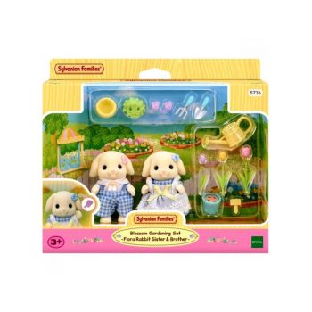 Sylvanian Families Flower Garden Set Flora Rabbit Brother & Sister 5736