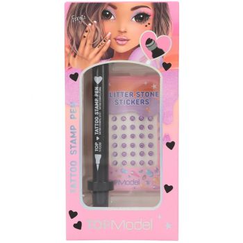 Topmodel Tattoo Pen With Glitter Stones Beauty And Me & Lip Gloss Night Light (bundle)