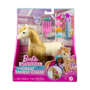 Barbie Mysteries The Great Horse Chase White Pony With Blonde Ponytail (hxj36)