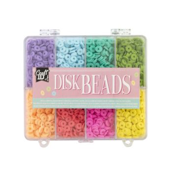 Craft ID Disc Beads 6 MM 8 Colours (cr1401/ge)