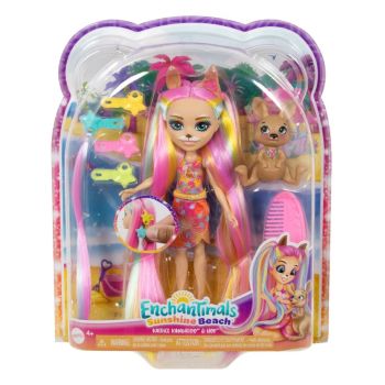 Enchantimals Sunshine Beach Kangaroo Doll With Pet (htj70)