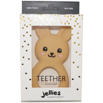 Jellystone Designs Bunny Teether Tan (jsd0384)