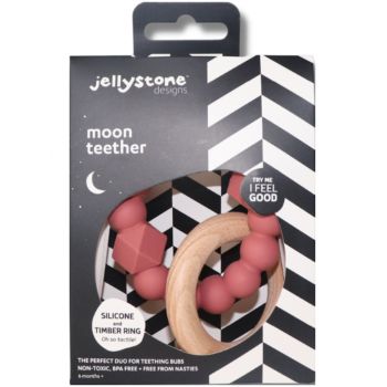 Jellystone Designs Moon Teether Dusty Pink (jsd0350)