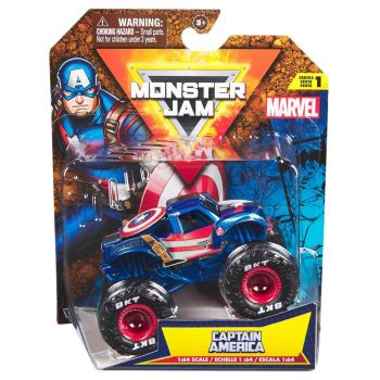 Monster Jam 1:64 Marvel Single-captain America (6071333)