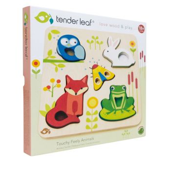 Tender Leaf Puzzle 5 Pcs Touchy Feely Animals (tl8417)