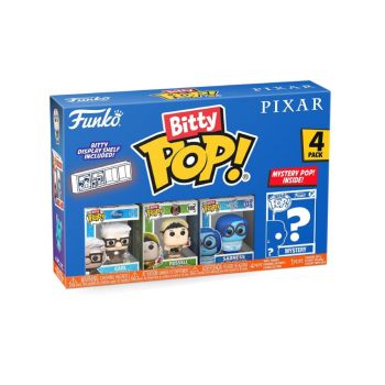 Bitty Pop 4 Pack Pixar Carl, Russell, Sadness, Mystery Pop!